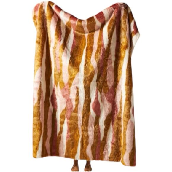 Anthropologie Other - Anthropologie Fauna Blanket Faux Fur Large Throw